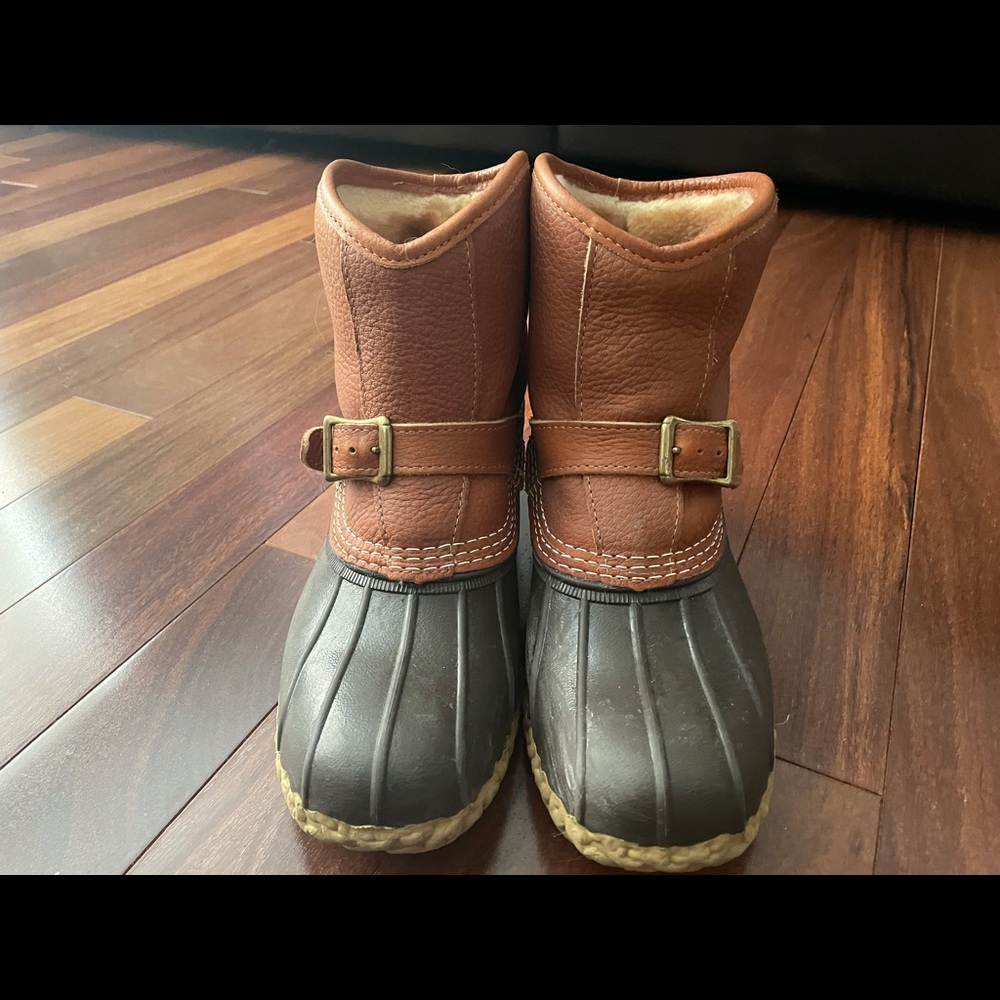 Shearling Bean boots Duck boots by LL Bean slip on